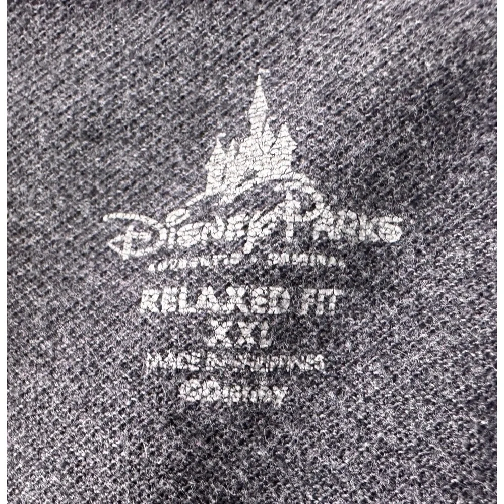 Disney‎ Parks Mickey Mouse Polo Shirt Mens 2XL Relaxed Fit Gray Adult